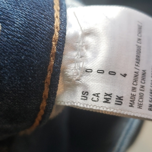 American Eagle high rise shortie jean shorts size 0 - Picture 11 of 14